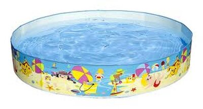בריכה דופן קשיח לילדים הדפס חוף-ים 25*152