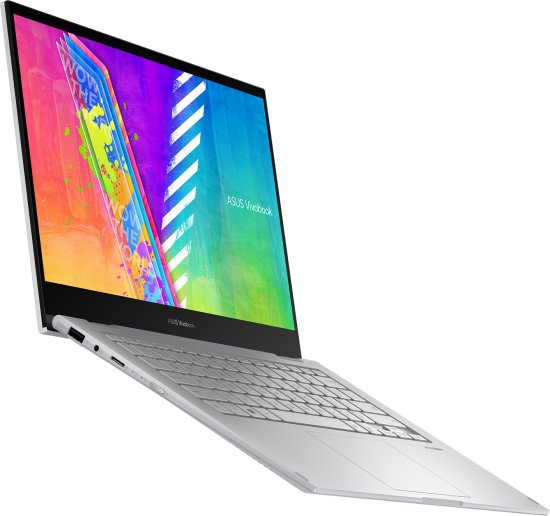 מחשב נייד אסוס מסך מגע מתהפך TP140KA N4500 LED14 128SSD 4GDDR WIN11 SILVER 1YEAR WARRNTY