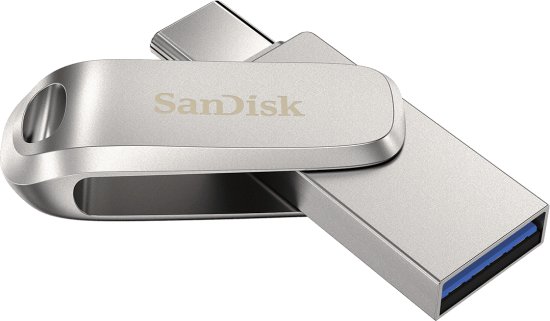 זיכרון נייד SanDisk Ultra Dual Drive Luxe USB 3.1 Type-C – דגם SDDDC4-256G-G46 – נפח 256GB -מתכת